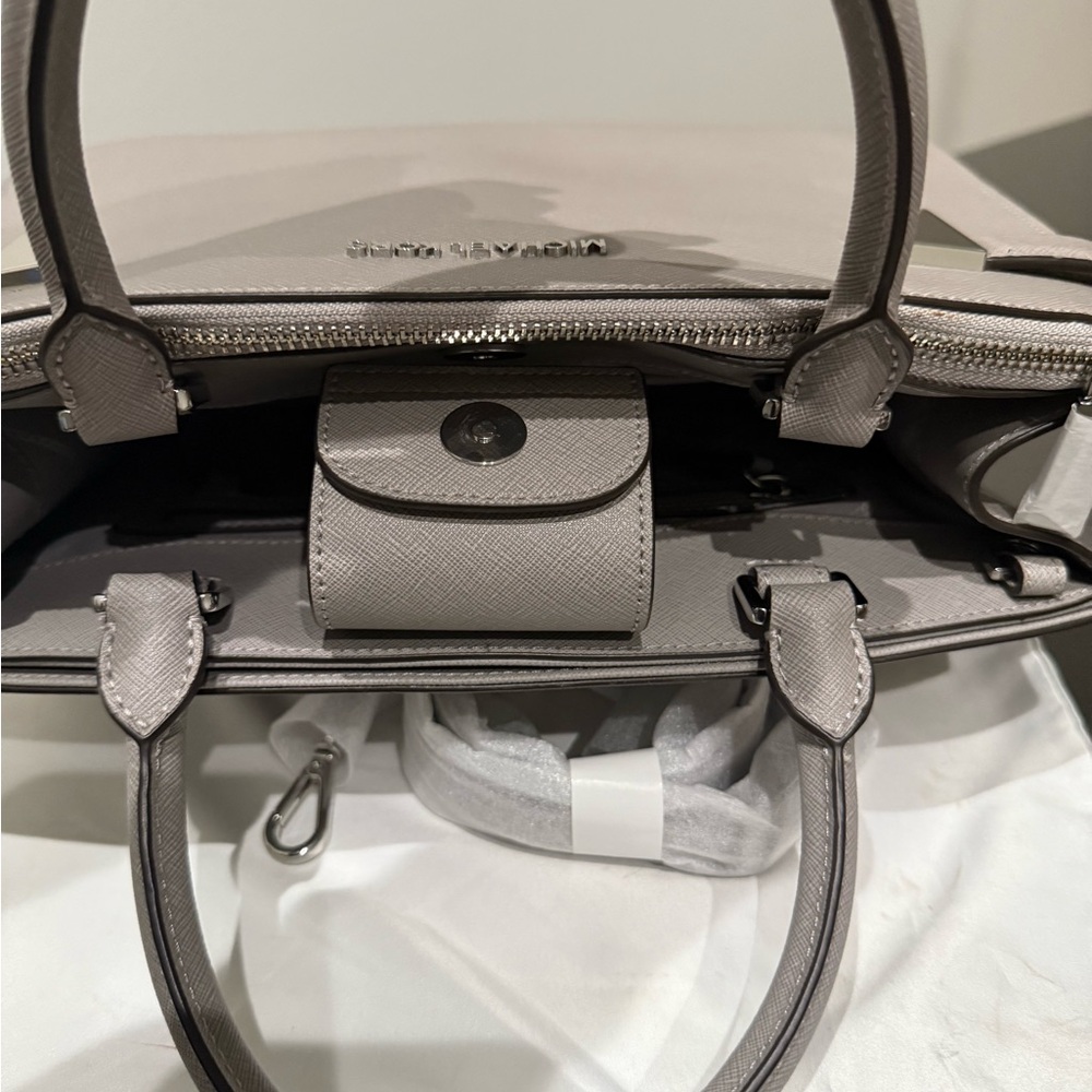 Michael Kors Silver Satchel Bag - Picture 4 of 6